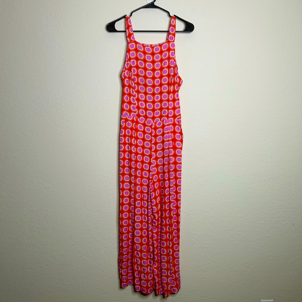 Bnwt Totem Pink & Red Polka Dot Jumpsuit